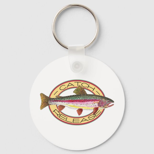 Trout Catch & Release Fishing Key Ring (Front)