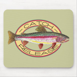 Trout Catch & Release Fishing Mouse Pad