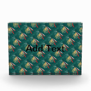 "Trout Fin" Trout Fly tiled wet fly on green Photo Block