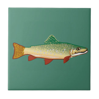 Trout fish art tile