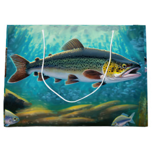 Trout Fish Fishing Large Gift Bag