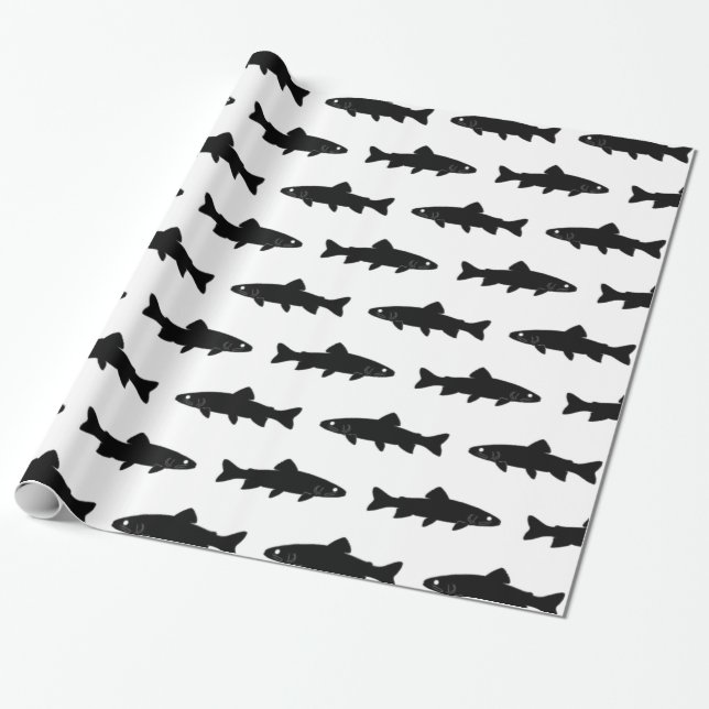 Trout Fish - Gift Wrapping Paper (Unrolled)
