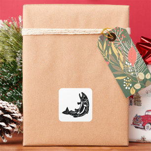 Trout Fish Square Sticker