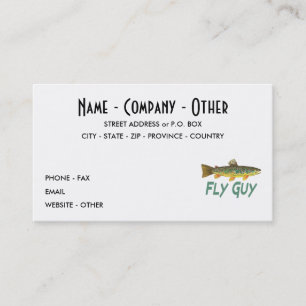 Trout Fisherman Business Card