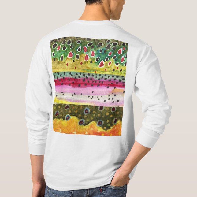 Trout Fisherman T-Shirt (Back)