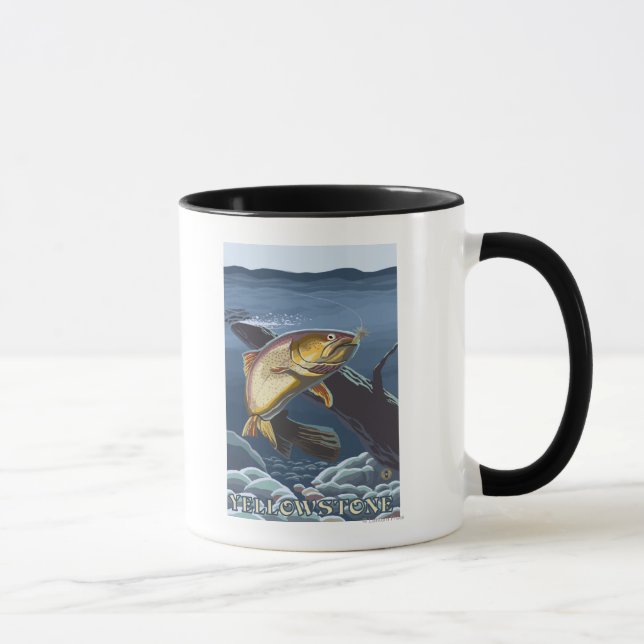 Trout Fishing Cross-Section 2 Mug (Right)