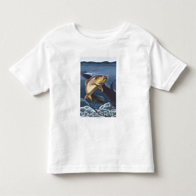 Trout Fishing Cross-Section 2 Toddler T-Shirt (Front)