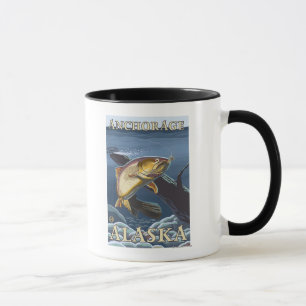 Trout Fishing Cross-Section - Anchorage, Alaska Mug