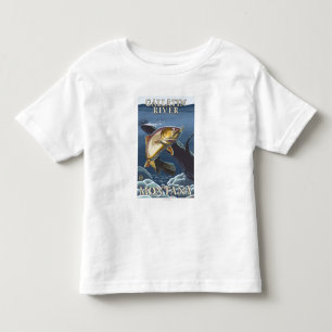Trout Fishing Cross-Section - Gallatin River, Toddler T-Shirt