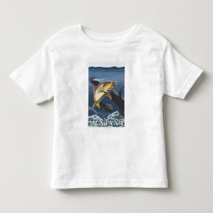 Trout Fishing Cross-Section - Montana Toddler T-Shirt