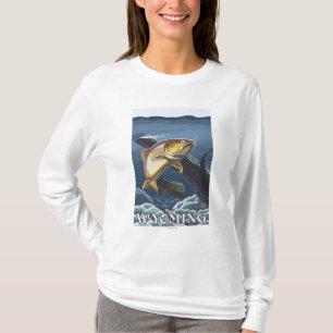 Trout Fishing Cross-Section - Wyoming T-Shirt