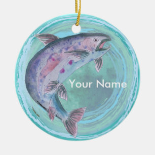 Trout Fishing custom ornament