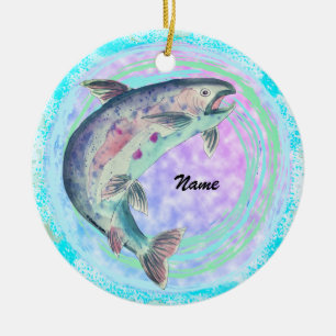 Trout Fishing custom ornament 