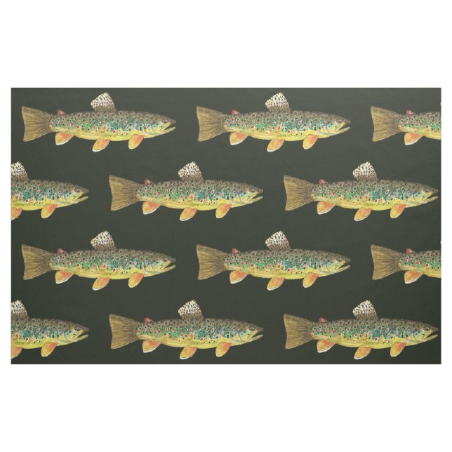 Trout Fishing Fabric (Yard)