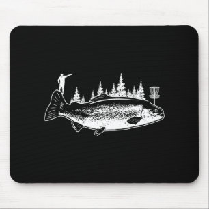 Trout Fishing Gift Disc Golf Fan Golfer Fisherman Mouse Pad