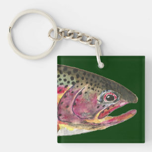 Trout Fishing Key Ring