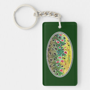 Trout Fishing Key Ring