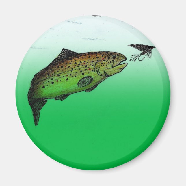 Trout fishing Magnet (Front)