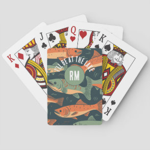 Trout Fishing Monogram Playing Cards