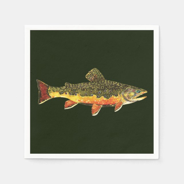 Trout Fishing Napkin (Front)