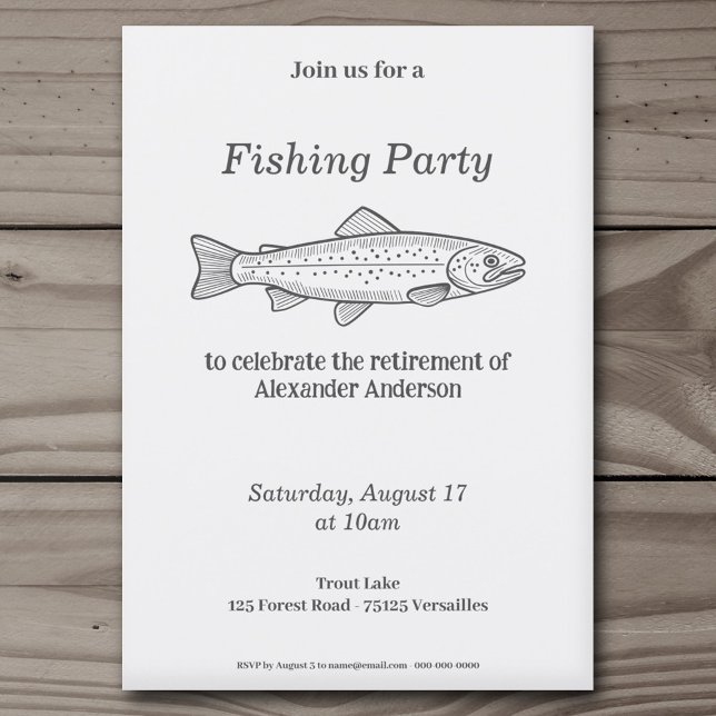 Trout - Fishing Party Invitation (Trout - Fishing Party Invitation)