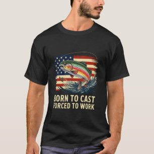 Trout Fishing Patriotic Men Women Dad Adult Funny T-Shirt