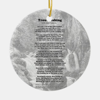 Trout Fishing Poem Ceramic Tree Decoration