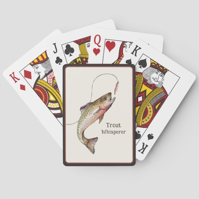 Trout Fishing Poker  Playing Cards (Back)