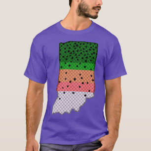 Trout Fishing Rainbow Trout Pattern Indiana State T-Shirt