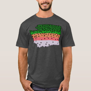 Trout Fishing Rainbow Trout Pattern Washington Sta T-Shirt