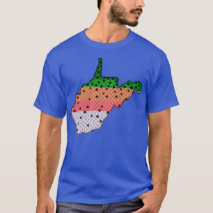 Trout Fishing Rainbow Trout Pattern West Virginia  T-Shirt