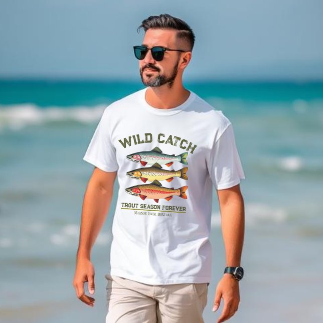 Trout Fishing Shirt (Wild Catch Trout Season Forever T shirt)