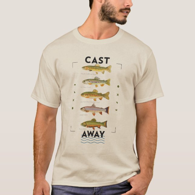 Trout Fishing T shirt (Front)