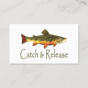 Trout Fly Fishermen Business Card
