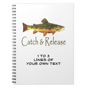 Trout Fly Fishermen Spiral Notebook