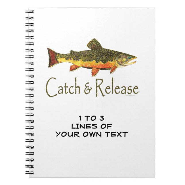 Trout Fly Fishermen Spiral Notebook (Front)