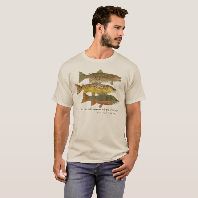 TROUT & Fly Fishing Apparel T-Shirt (Front Full)