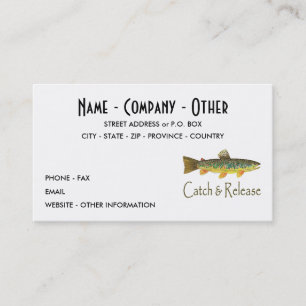 Trout Fly Fishing Business Card