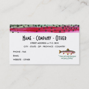 Trout Fly Fishing Business Card
