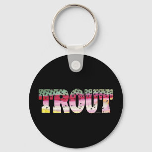 Trout Fly Fishing Key Ring