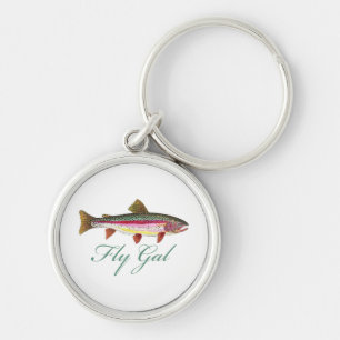 Trout Fly Fishing Key Ring