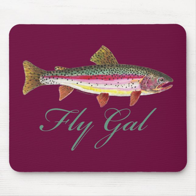 Trout Fly Fishing Mouse Pad (Front)