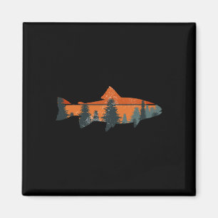 Trout Fly Fishing Nature Outdoor Fisherman Gift Magnet