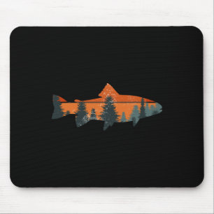 Trout Fly Fishing Nature Outdoor Fisherman Gift  Mouse Pad