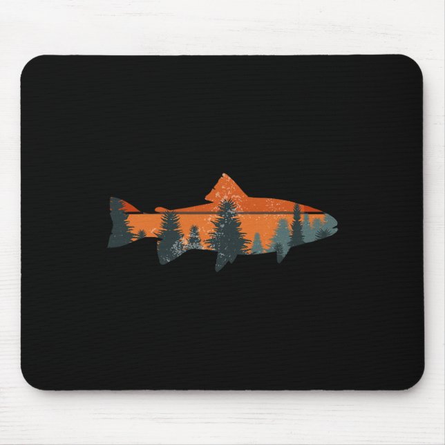 Trout Fly Fishing Nature Outdoor Fisherman Gift  Mouse Pad (Front)