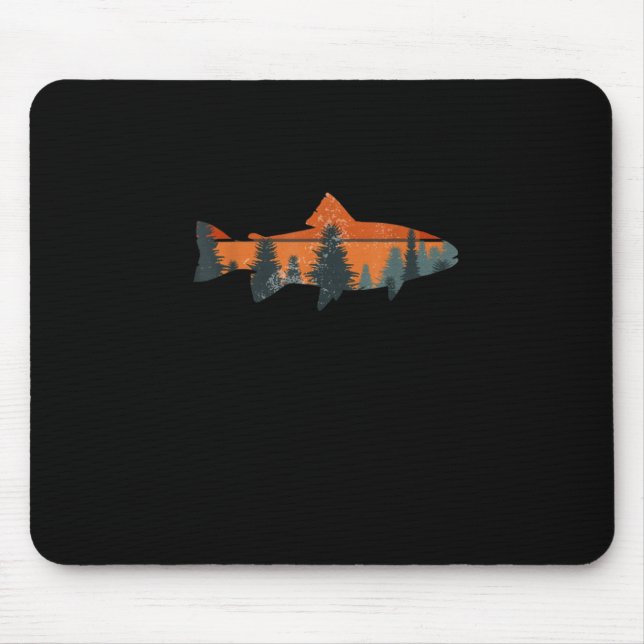 Trout Fly Fishing Nature Outdoor Fisherman Gift Mouse Pad (Front)
