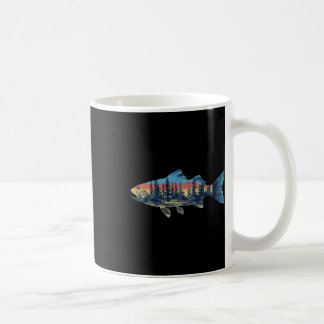 Trout Fly Fishing Nature Outdoor Fisherman Wildlif Coffee Mug