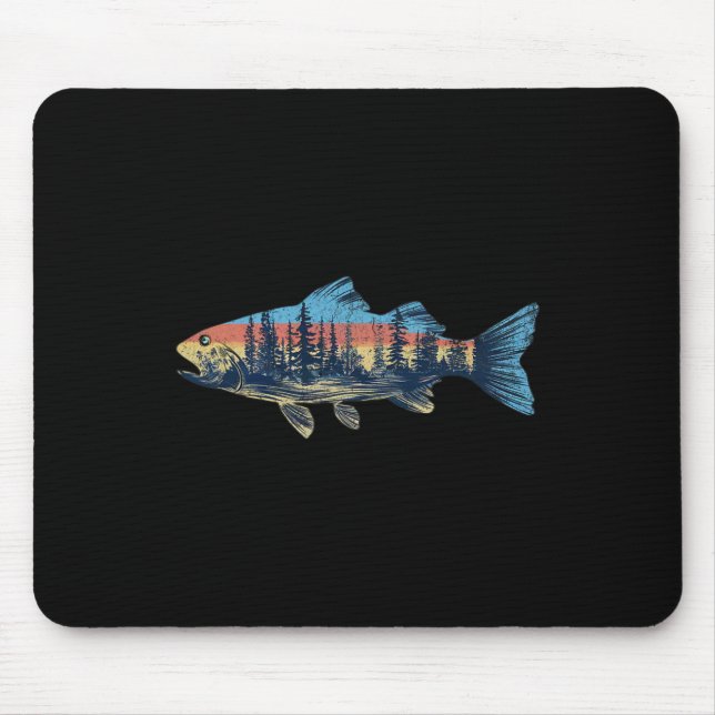Trout Fly Fishing Nature Outdoor Fisherman Wildlif Mouse Pad (Front)