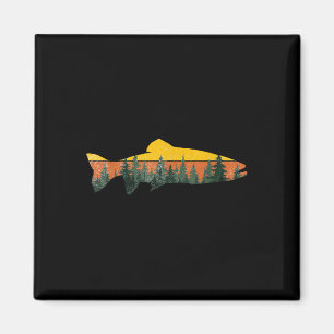Trout Fly Fishing Outdoor Forest Nature Wildlife F Magnet