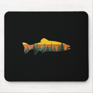 Trout Fly Fishing Outdoor Forest Nature Wildlife F Mouse Pad